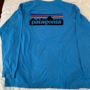 Men’s Patagonia P6 Logo long sleeve cotton t-shirt